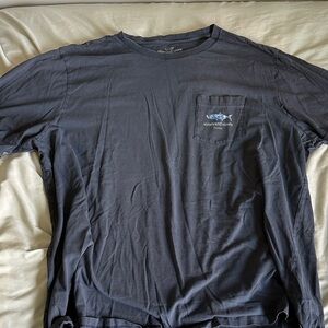 Vineyard Vines Men's Charcoal Pocket Tee